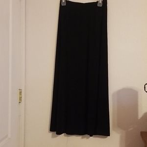 Black long slit skirt